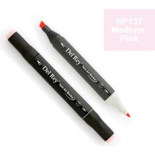 Mbb E-Ticaret Del Rey Twın Marker RP137 Medium Pink Çift Uçlu Grafik Kalemi MN-DR137-(***6 Adet***)