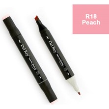 Mbb E-Ticaret Del Rey Twın Marker R18 Peach Çift Uçlu Grafik Kalemi MN-DR018-(***1 Adet***)
