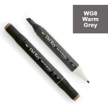 Mbb E-Ticaret Del Rey Twın Marker Wg8 Warm Grey Çift Uçlu Grafik Kalemi Mn-Drwg8-(***6 Adet***)