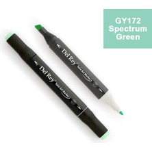 Mbb E-Ticaret Del Rey Twın Marker GY172 Spectrum Green Çift Uçlu Grafik Kalemi MN-DR172-(***3 Adet***)