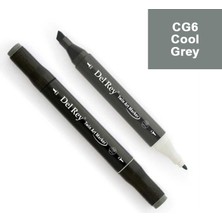 Mbb E-Ticaret Del Rey Twın Marker Cg6 Cool Grey Çift Uçlu Grafik Kalemi Mn-Drcg6-(***12 Adet***)