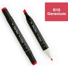 Mbb E-Ticaret Del Rey Twın Marker R15 Geranium Çift Uçlu Grafik Kalemi MN-DR015-(***3 Adet***)