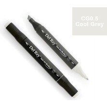 Mbb E-Ticaret Del Rey Twın Marker Cg0.5 Cool Grey Çift Uçlu Grafik Kalemi Mn-Drcg0.5-(***6 Adet***)