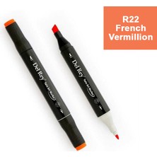 Mbb E-Ticaret Del Rey Twın Marker R22 French Vermillion Çift Uçlu Grafik Kalemi MN-DR022-(***1 Adet***)