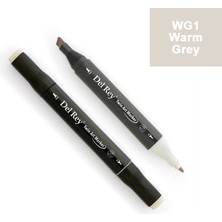 Mbb E-Ticaret Del Rey Twın Marker Wg1 Warm Grey Çift Uçlu Grafik Kalemi Mn-Drwg1-(***9 Adet***)