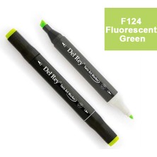 Mbb E-Ticaret Del Rey Twın Marker F124 Fluorescent Green Çift Uçlu Grafik Kalemi MN-DR124-(***6 Adet***)