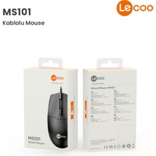 Mbb E-Ticaret Lecoo MS101 Siyah USB Kablolu Mouse