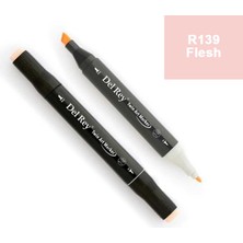 Mbb E-Ticaret Del Rey Twın Marker R139 Flesh Çift Uçlu Grafik Kalemi MN-DR139-(***9 Adet***)