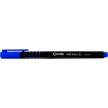 Mbb E-Ticaret Caretta Softlıner 55-07 Mavi Kalem 0.4mm-(***3 Adet***)
