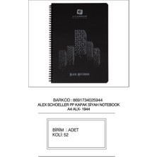 Mbb E-Ticaret Alex A4 60 Yp Spr Pp Kapak Siyah Defter ALX-1944