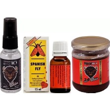 Sh Ticaret BIZ10 Sprey 25ML Spanish Fly Ispanyol Sınegı Kadın Damla 10ML + BIZ10 Macun 240GR