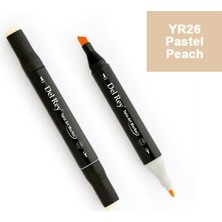 Mbb E-Ticaret Del Rey Twın Marker YR26 Pastel Peach Çift Uçlu Grafik Kalemi MN-DR026-(***6 Adet***)