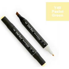 Mbb E-Ticaret Del Rey Twın Marker Y49 Pastel Green Çift Uçlu Grafik Kalemi MN-DR049-(***12 Adet***)