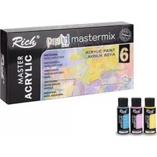 Mbb E-Ticaret Rich Mastermix 60 cc Akrilik Boya Pastel 6'lı >
