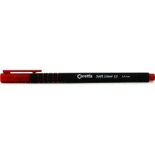 Mbb E-Ticaret Caretta Softlıner 55-02 Kırmızı Kalem 0.4mm-(***1 Adet***)