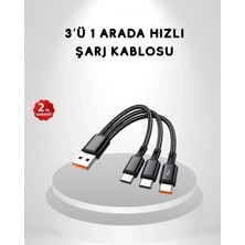 Pileli Store 3’ü 1 Arada Hızlı Şarj Kablosu Ios Android Type-C Uyumlu ve Dayanıklı