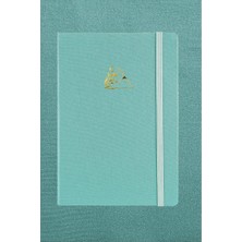 Mbb E-Ticaret Vj 124-1635 Bujo Kraft Defter Keten  96 Yaprak 150 Gr. Kraft Kağıt Cepli Lastikli Çizgili Turkuaz