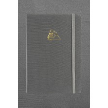 Mbb E-Ticaret Vj 124-1636 Bujo Kraft Defter Keten  96 Yaprak 150 Gr. Kraft Kağıt Cepli Lastikli Çizgili Gri