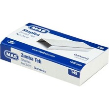 Mbb E-Ticaret Mas 145 Zımba Teli Gümüş 1000 Li 24/6-(***9 Adet***)