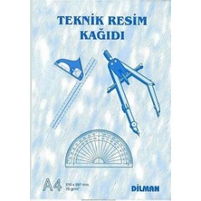 Mbb E-Ticaret Dilman A4 Teknik Resim Kağıdı Dik-(***12 Adet***)
