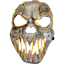 Muka Cadılar Bayramı - Halloween Aksesuar - Pilli Neon Işıklı Maske - 1 Ad.