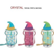 Mbb E-Ticaret Gıpta Crystal Tritan Desenli Pipetli Matara 500 cc K7507