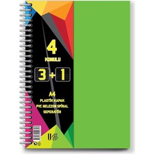 Mbb E-Ticaret U-Deep Pp Kapak Ayraçlı Defter 3+1 100YP*48-(***9 Adet***)