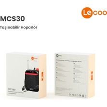 Mbb E-Ticaret Lecoo MCS30 Mikrofonlu Mp3 Ses Formatlı Taşınabilir Ses Amplifikatörü Siyah