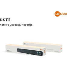 Mbb E-Ticaret Lecoo DS111 Kablolu Stereo 6W Soundbar Masa Üstü Hoparlör Siyah