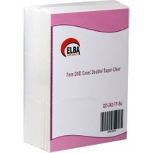 Mbb E-Ticaret Elba Boş DVD Kabı Çiftli Şeffaf 7mm QD-342.7F-(***12 Adet***)