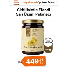 Sarı Üzüm Pekmezi 820 gr - 1988'DEN Beri Geleneksel Giritli Metin Efendi