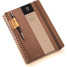Mbb E-Ticaret Gıpta Elıte 20X28 100 Yp Çizgili Spiralli Deri Kapak Defter 6967