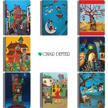 Mbb E-Ticaret Çınar Ezo Sunal 17X24 120 Yp Kareli Sert Kapak Defter 55205