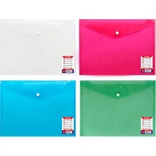 Mbb E-Ticaret Globox 6458 Transparan Karışık Çıt Çıt Dosya 12'li Paket >