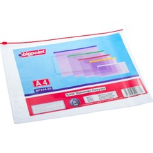 Mbb E-Ticaret Bıgpoınt BP244-25 Kırmızı Fermuarlı Döküman Dosyası-(***12 Adet***)