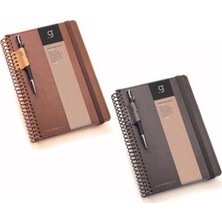 Mbb E-Ticaret Gıpta Elıte 17X24 100 Yp. Kareli Spiralli Deri Kapak Defter 6970