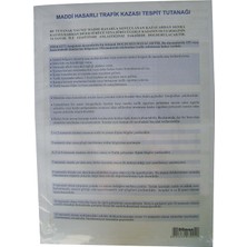 Mbb E-Ticaret Dilman Kaza Tespit Tutanağı Otokopili-(***1 Adet***)