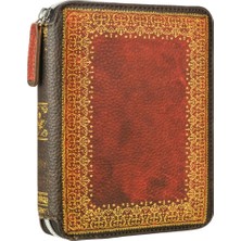 Mbb E-Ticaret Vj 123-2165 Zipper Folder Organizer Defter A6 Çizgili Kahverengi