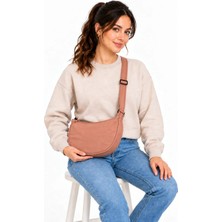 Harmela Pudra Ayarlanabilir Askılı Kadın Mini Omuz Çantası ve Çapraz Çanta Hrm 0068