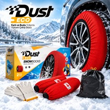 Dust Eco Kar Çorabı 2 Adet – Karlı ve Buzlu Yollar Için Yüksek Çekiş Güçlü Pratik Lastik Kar Çorabı