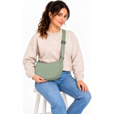 Harmela Açık Yeşil Ayarlanabilir Askılı Kadın Mini Omuz Çantası ve Çapraz Çanta Hrm 0068