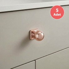 Eym 5 Adet Doğanlar AL-243 Mobilya Kulp Tek Vidalı Düğme Süper Rose
