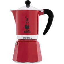Bialetti Rainbow Red Moka Pot (6 Cup)