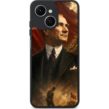 BG AKSESUAR Tecno Spark 40C Uyumlu Asker Desenli Kamera Korumalı Darbelere Dayanıklı Kılıf