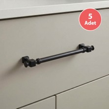 Eym 5 Adet Doğanlar Dragon 128 mm Mobilya Kulp Mat Siyah