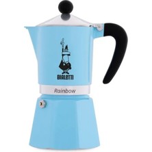 Bialetti Rainbow Blue Moka Pot (3 Cup)