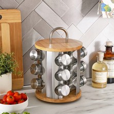 Karaca Alya 12-Piece Spice Set With Rotating Stand
