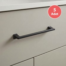 Eym 5 Adet Doğanlar Techno 160 mm Mobilya Kulp Mat Siyah