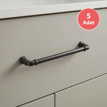 5 Adet Doğanlar Gusto 128 mm Mobilya Kulp Mat Siyah
