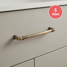 Eym 5 Adet Doğanlar Gusto 128 mm Mobilya Kulp Olifka Antik Sarı